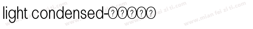 light condensed字体转换